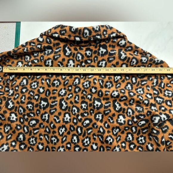 Simply Southern Leopard Print Fleece Shacket Relaxed Fit, Women's Size L - Picture 14 of 15